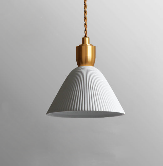 Elegant Ceramic Brass Pendant 6