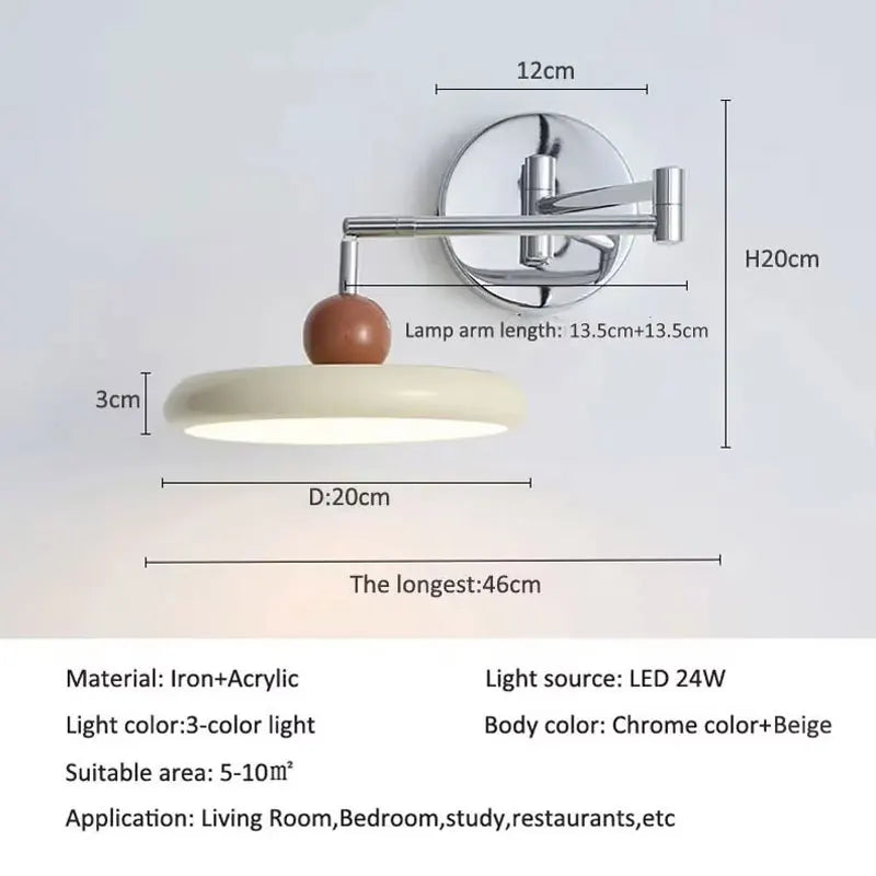 Elegant Cream Wall Sconce 6