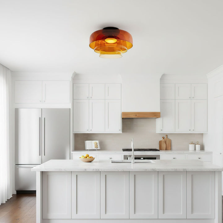 Elegant Glass Flush Mount Ceiling Light 3