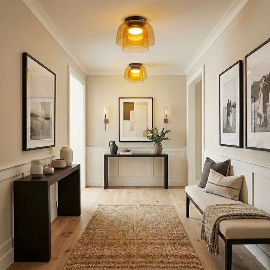 Elegant Glass Flush Mount Ceiling Light 6