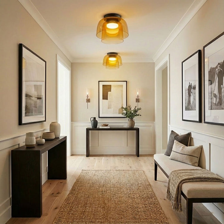 Elegant Glass Flush Mount Ceiling Light 6