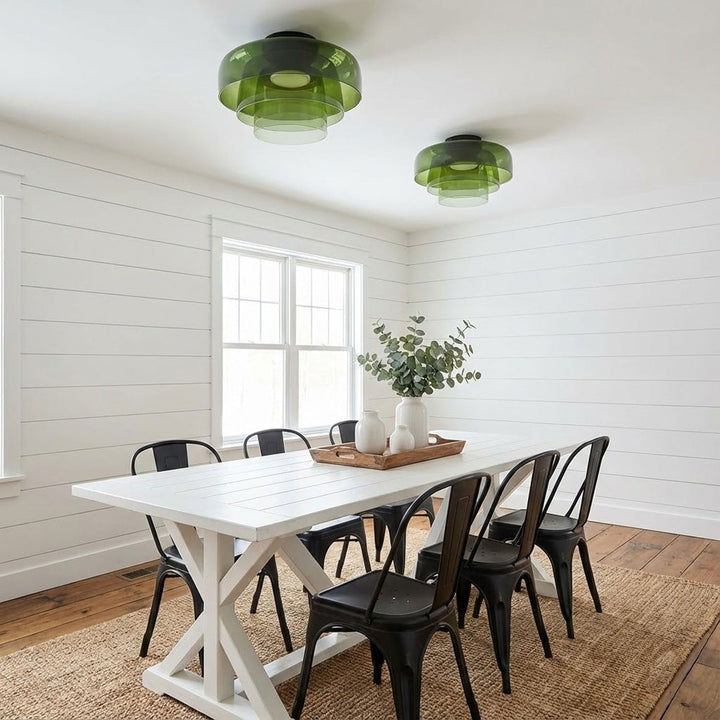 Elegant Glass Flush Mount Ceiling Light 7