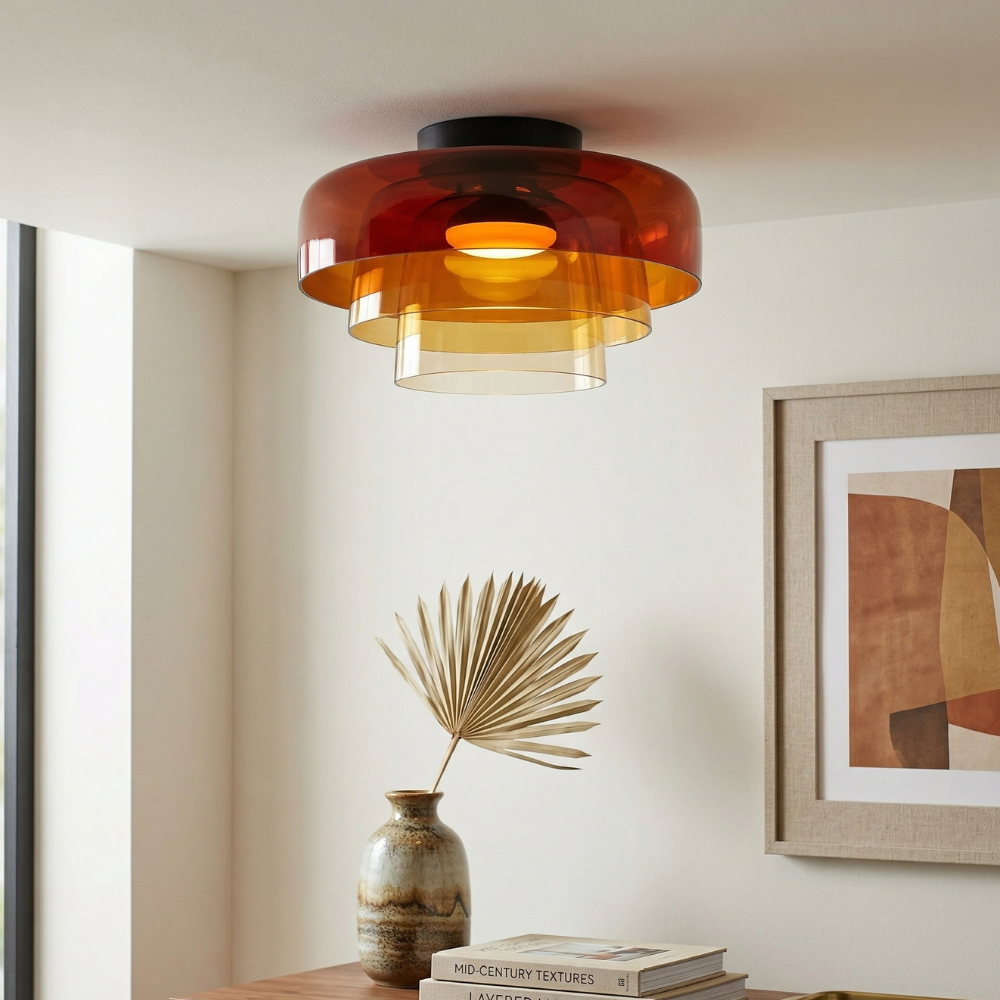 Elegant Glass Flush Mount Ceiling Light 8