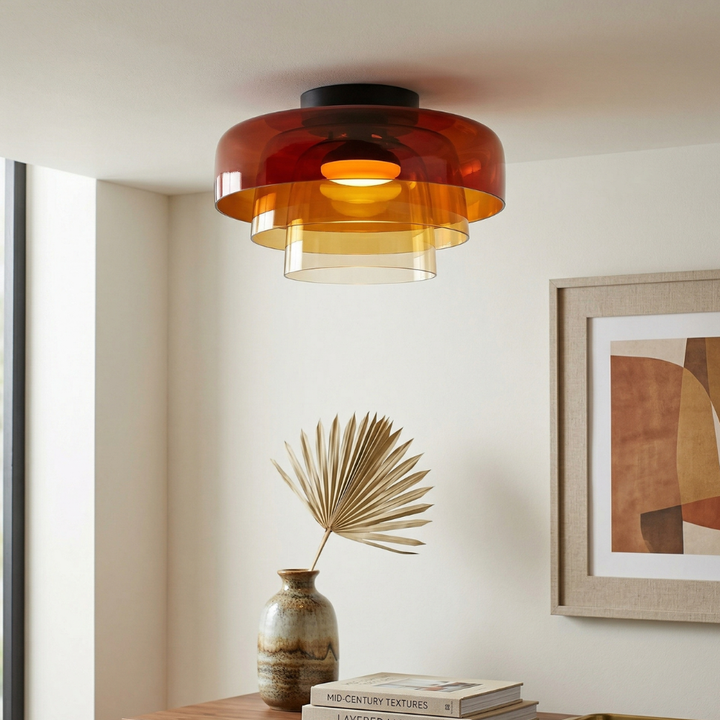 Elegant Glass Flush Mount Ceiling Light 8