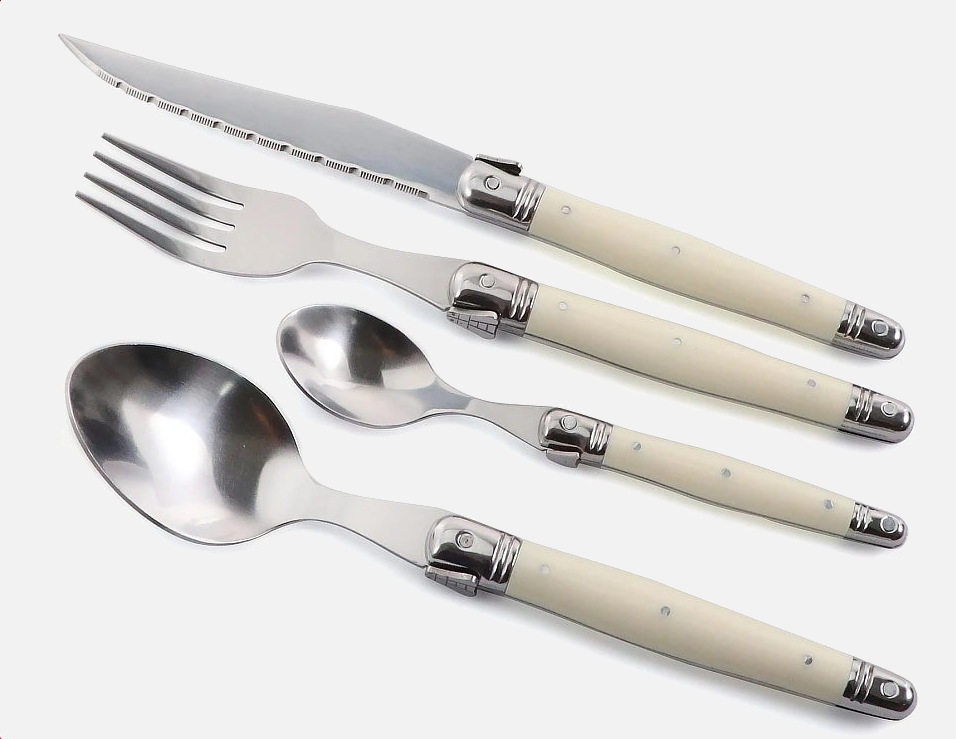 Elegant Ivory Silverware Set 3