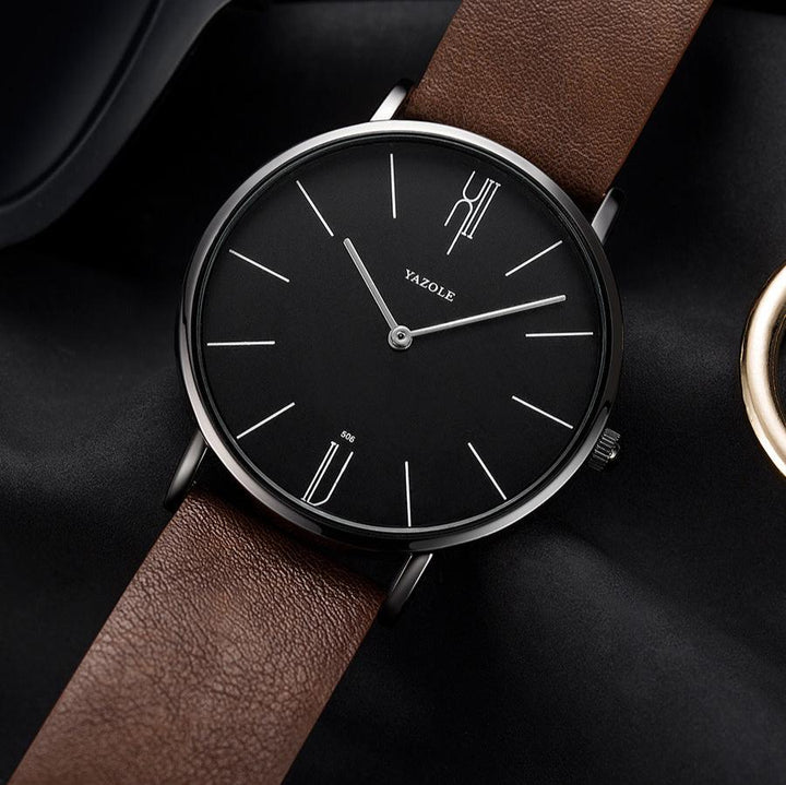 Elegant Leather Minimalist Watch 1