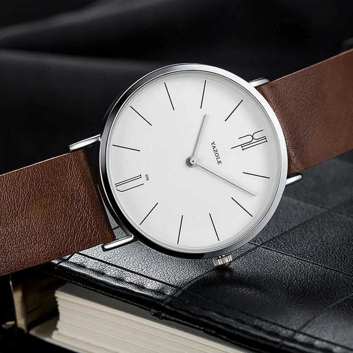 Elegant Leather Minimalist Watch 3