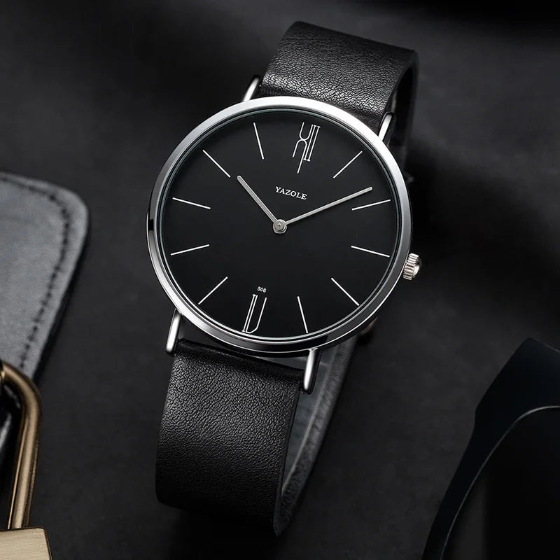 Elegant Leather Minimalist Watch 4