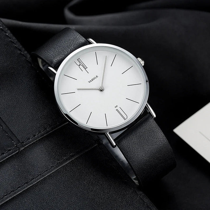 Elegant Leather Minimalist Watch 6