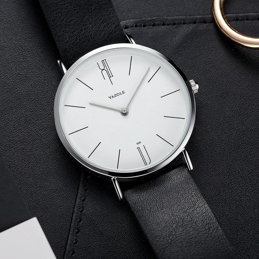 Elegant Leather Minimalist Watch 7
