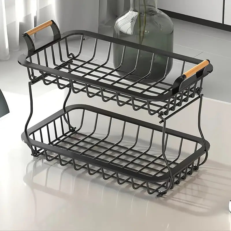 Elegant Metal Fruit Basket for Kitchen Counter 0