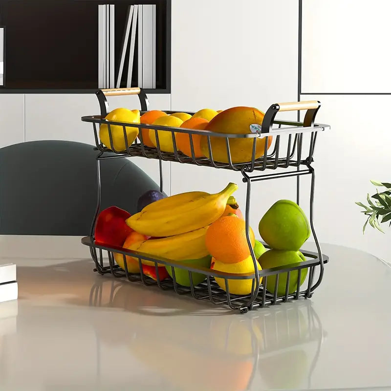 Elegant Metal Fruit Basket for Kitchen Counter 1