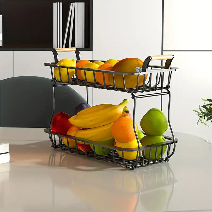 Elegant Metal Fruit Basket for Kitchen Counter 1
