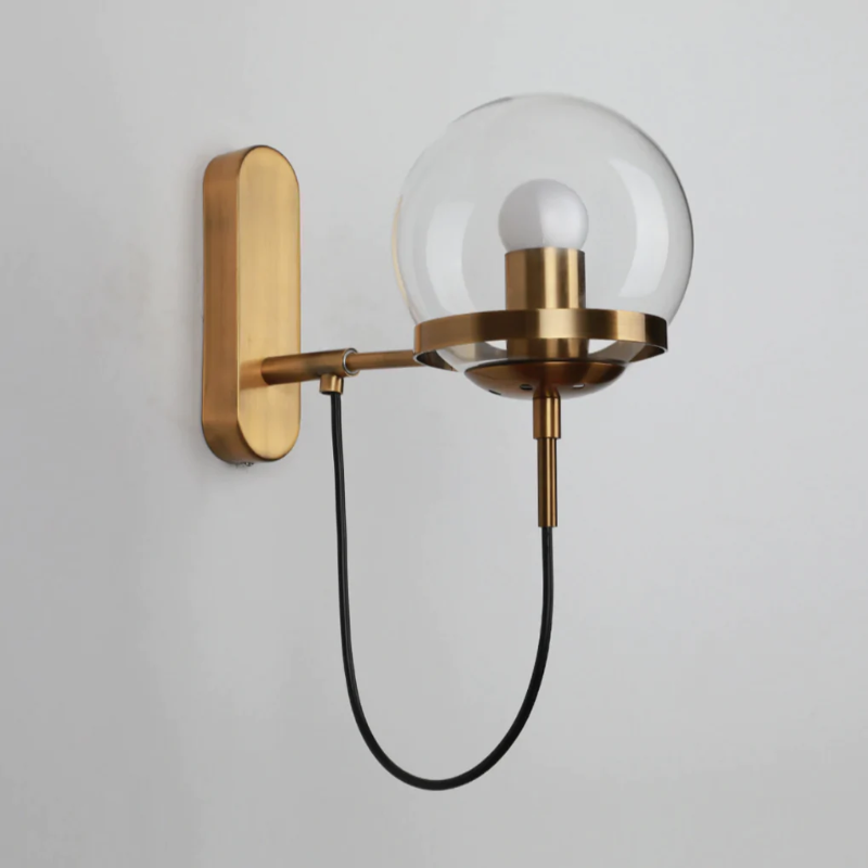 Elegant Metal Glass Sconce Light 4