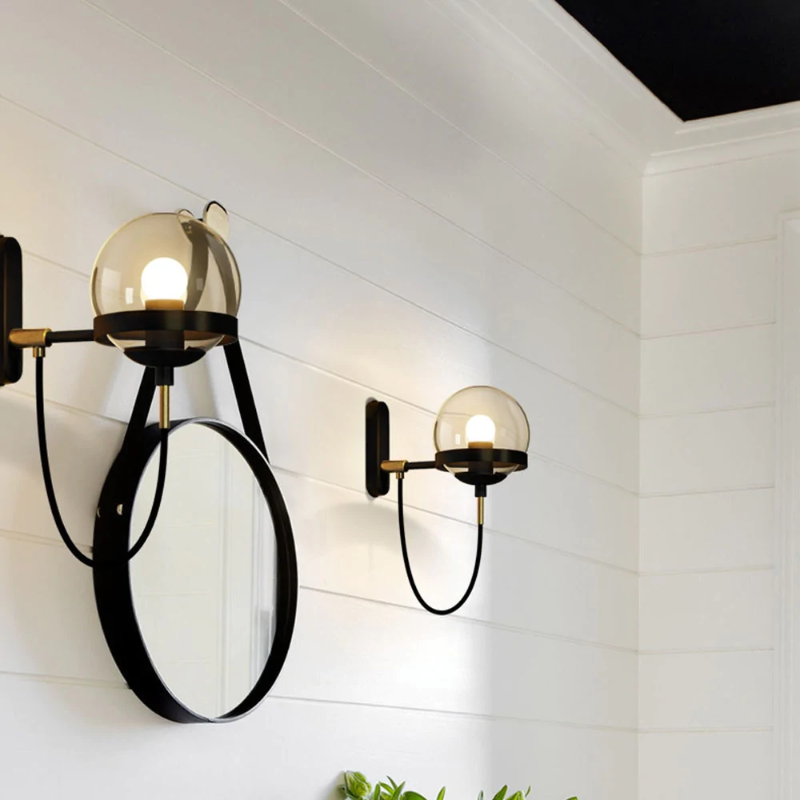 Elegant Metal Glass Sconce Light 6