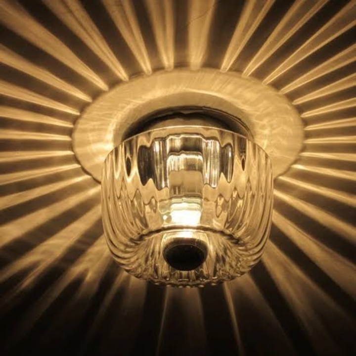 Elegant Rippled Glass Ceiling Light 0