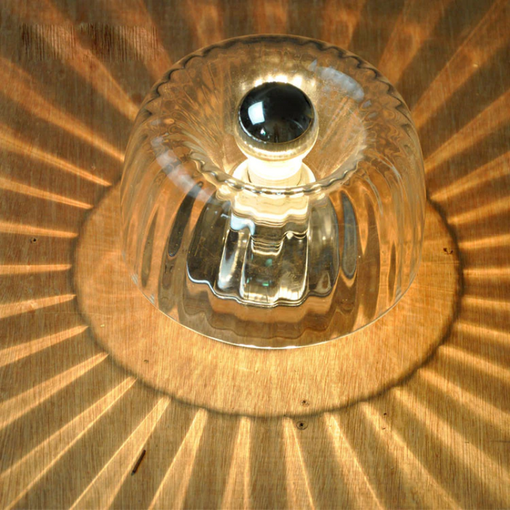Elegant Rippled Glass Ceiling Light 4