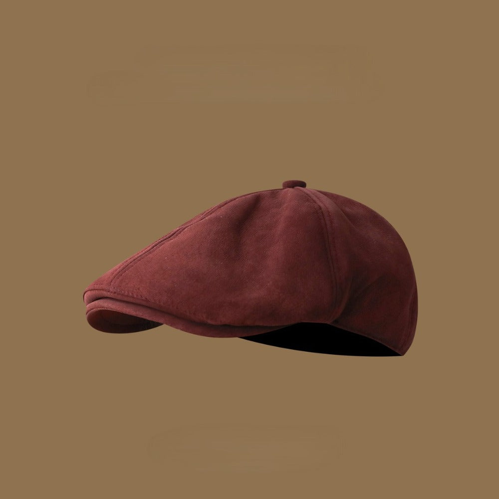 Elegant Suede Newsboys Cap 0