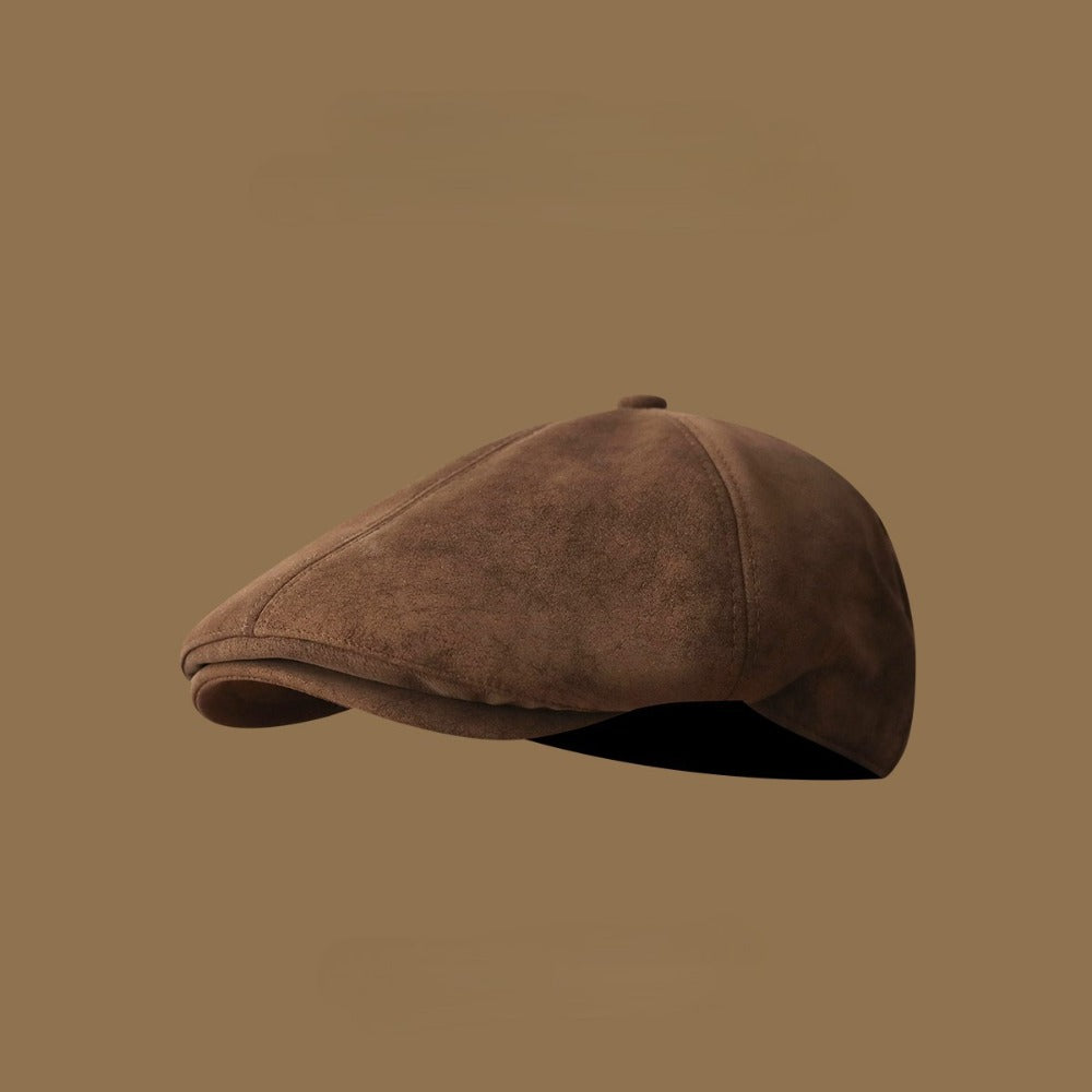 Elegant Suede Newsboys Cap 2
