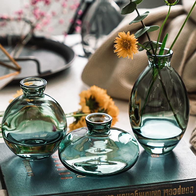 Elegant Tinted Glass Vase Set 1