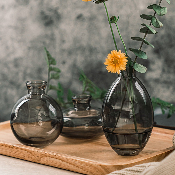 Elegant Tinted Glass Vase Set 2