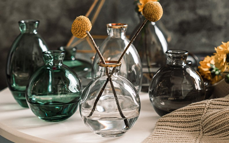 Elegant Tinted Glass Vase Set 3