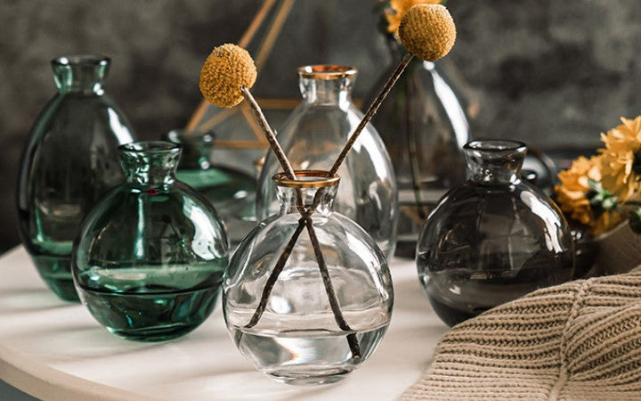 Elegant Tinted Glass Vase Set 3