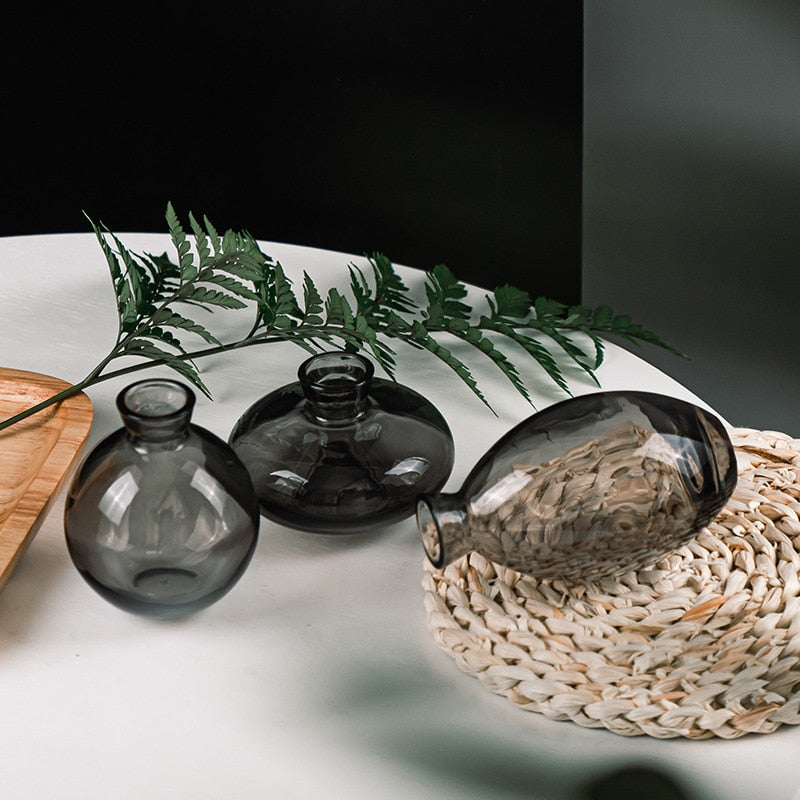 Elegant Tinted Glass Vase Set 7