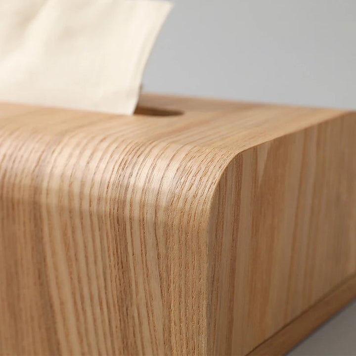 Elegant Walnut Wood Tissue Box Cover 5