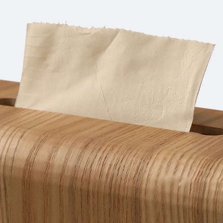 Elegant Walnut Wood Tissue Box Cover 8