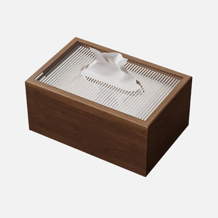 Elegant Wood Tissue Box Cover 0