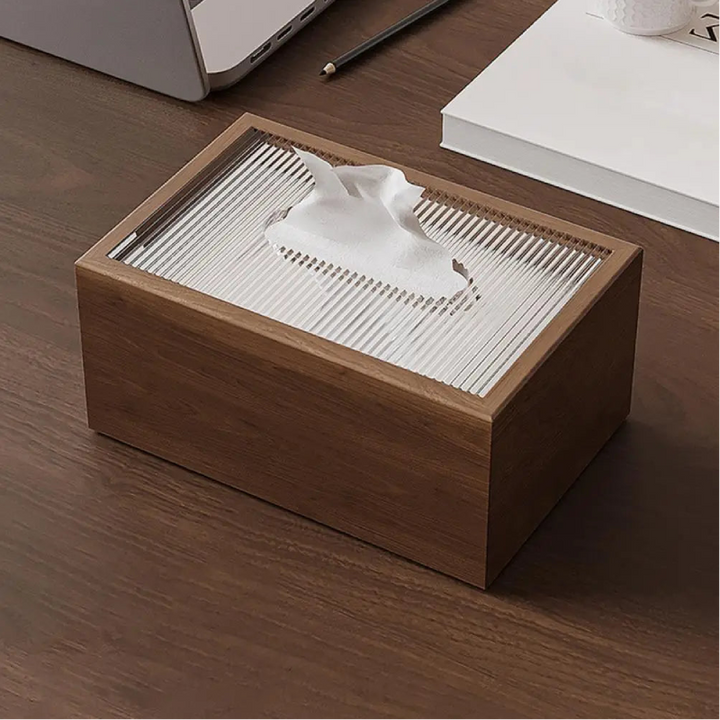 Elegant Wood Tissue Box Cover 1