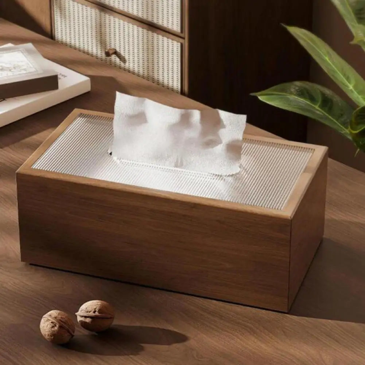 Elegant Wood Tissue Box Cover 4