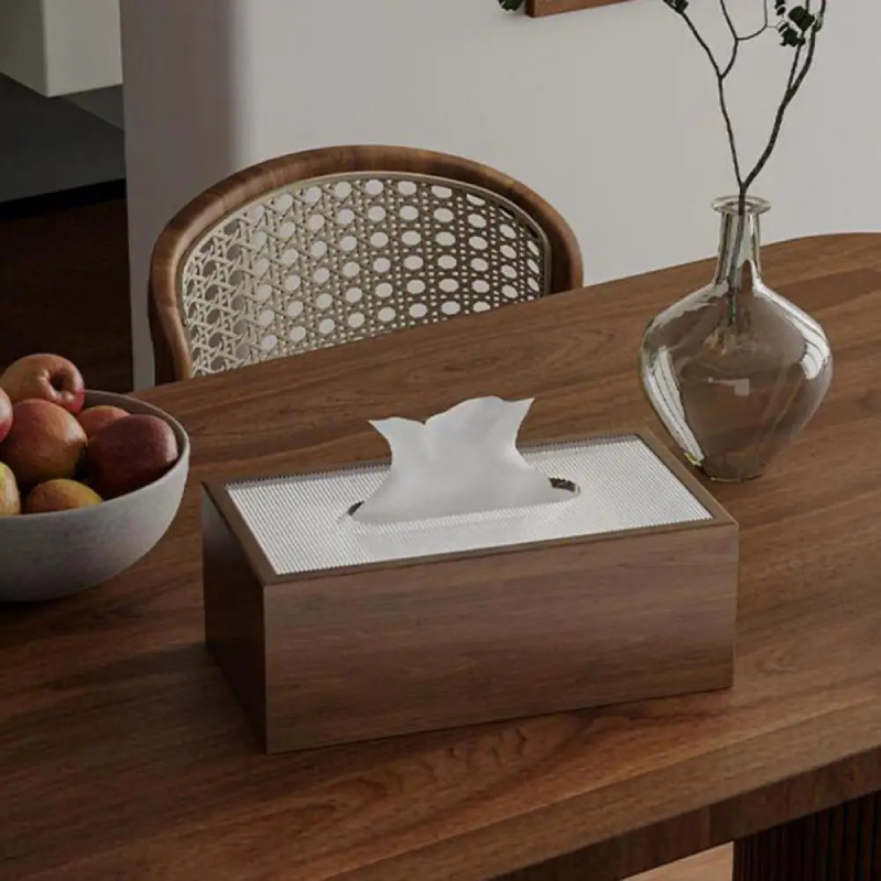 Elegant Wood Tissue Box Cover 5