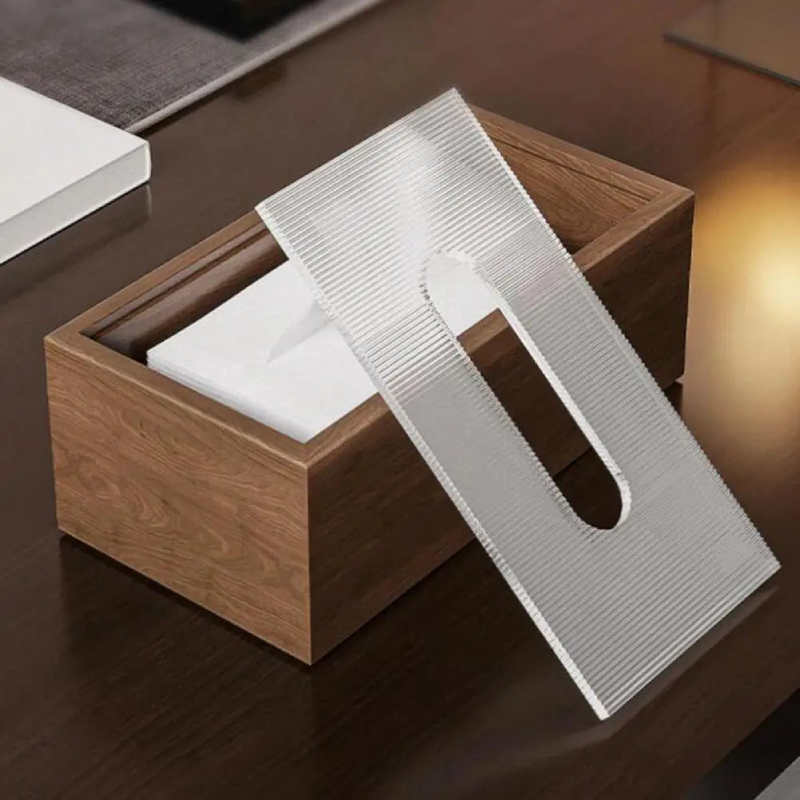 Elegant Wood Tissue Box Cover 7