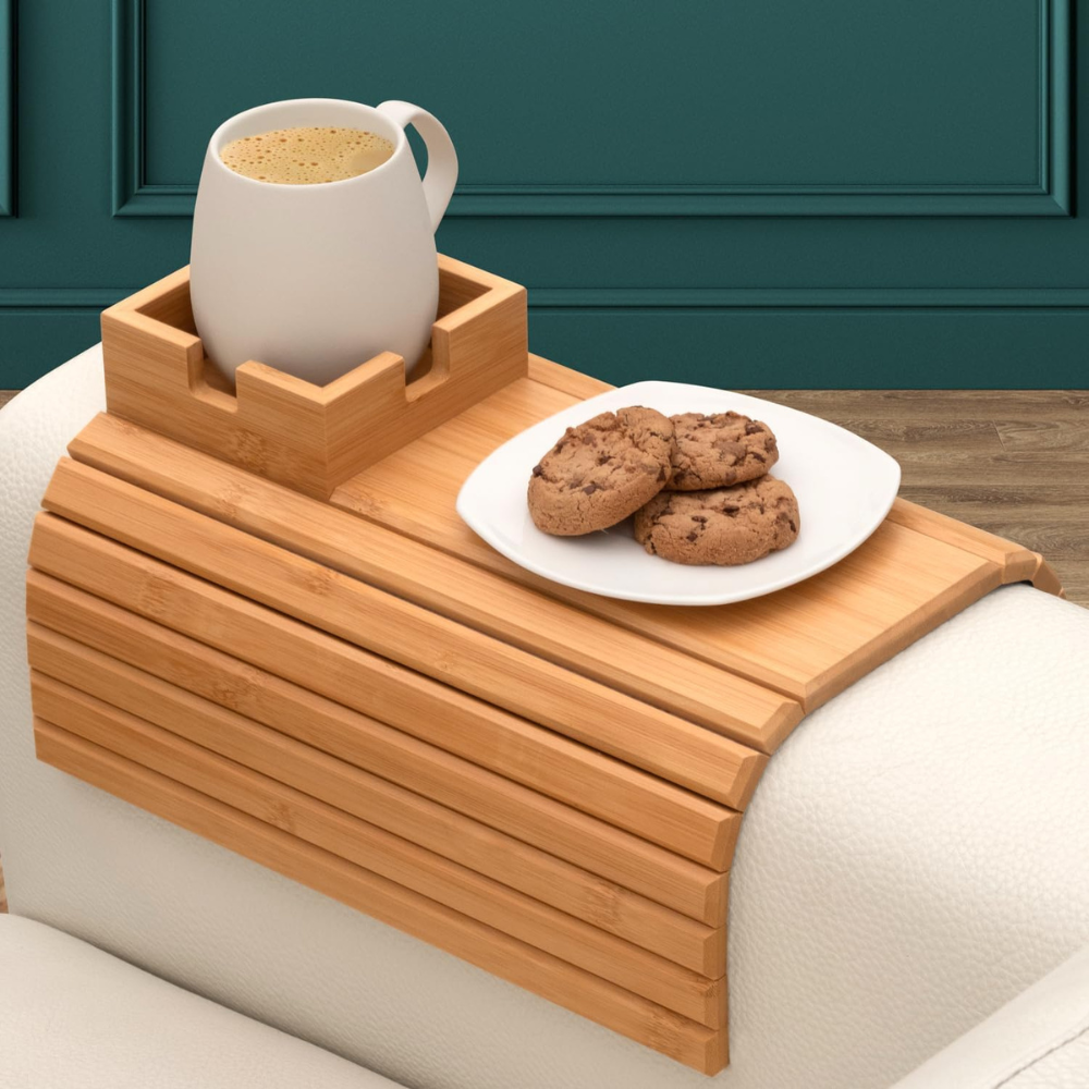 Elegant Wooden Couch Tray 0