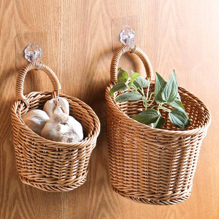 Elegant Woven Wall Basket 2