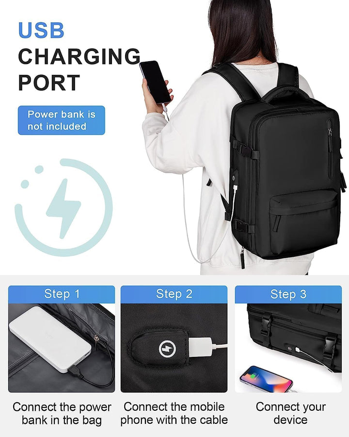 Functional Waterproof Backpack with USB Port 6