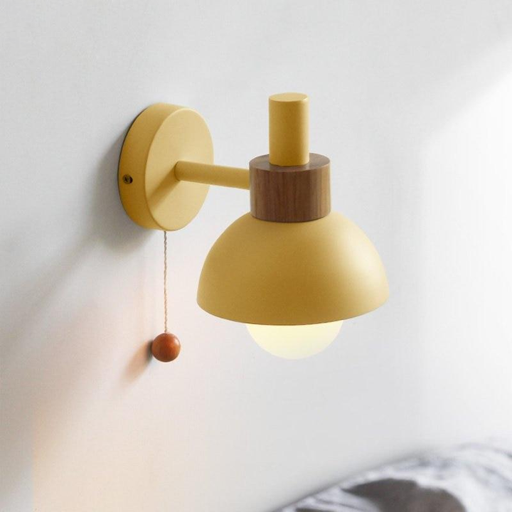 Nordic Wood Globe Wall Sconce 0
