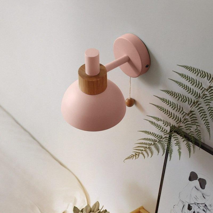 Nordic Wood Globe Wall Sconce 3