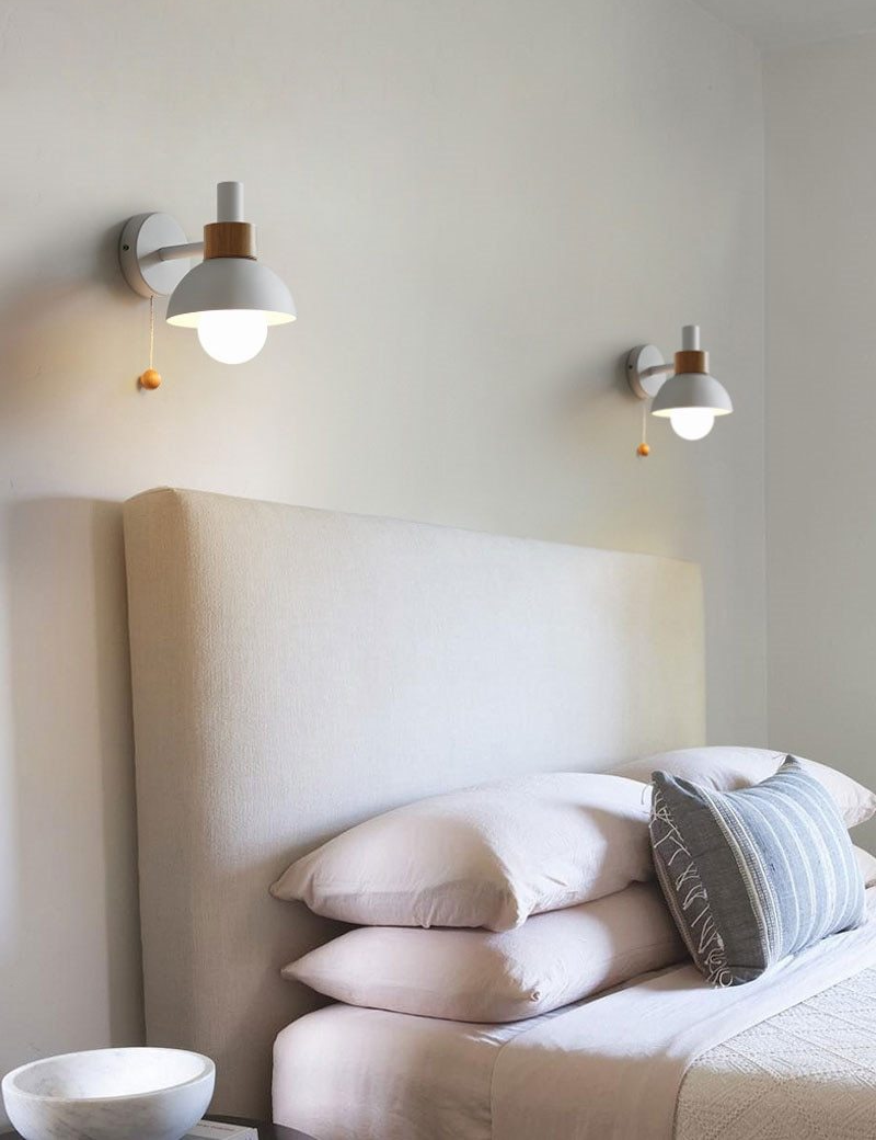 Nordic Wood Globe Wall Sconce 5