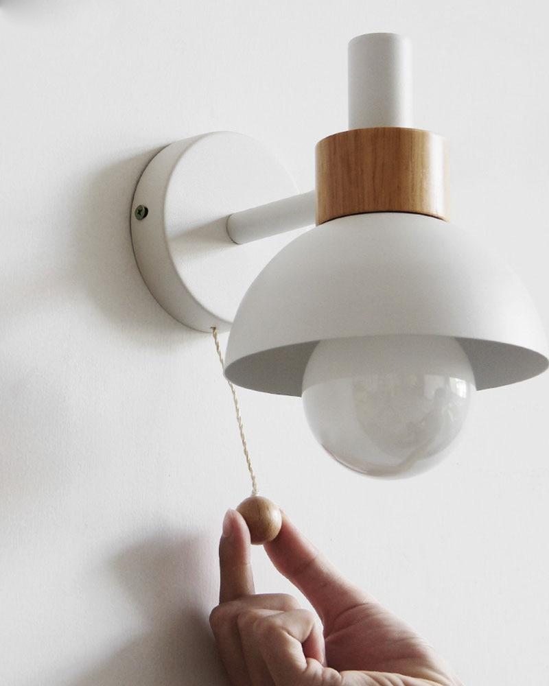Nordic Wood Globe Wall Sconce 6