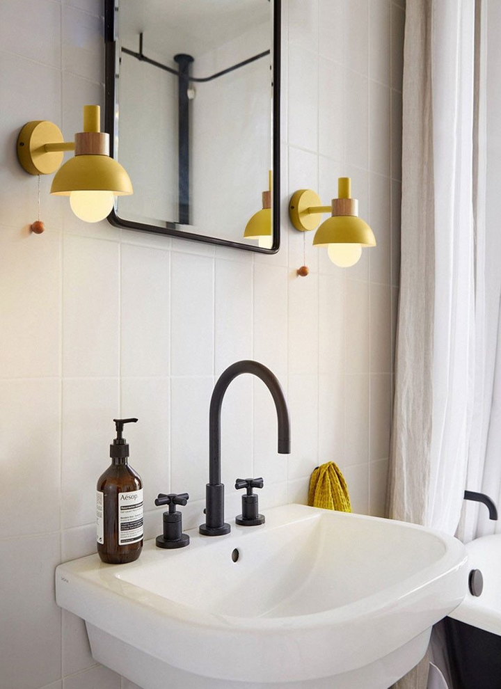 Nordic Wood Globe Wall Sconce 8