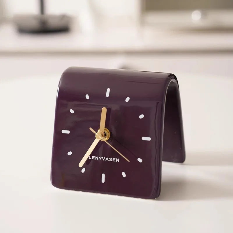 Sculptural Ceramic Desk Clock 10