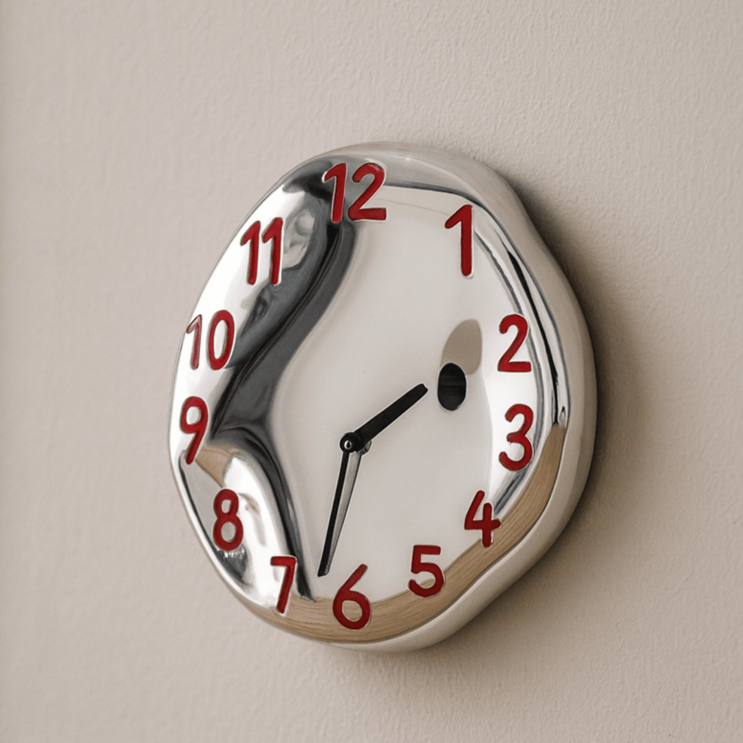 Sculptural Ceramic Wall Clock 0