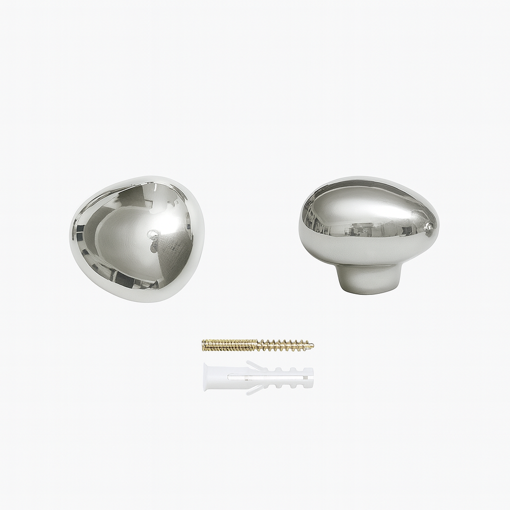 Sculptural Chrome Coat Hooks for Wall 0