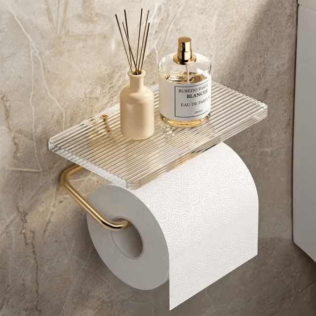 Sculptural Metal Toilet Paper Holder 0