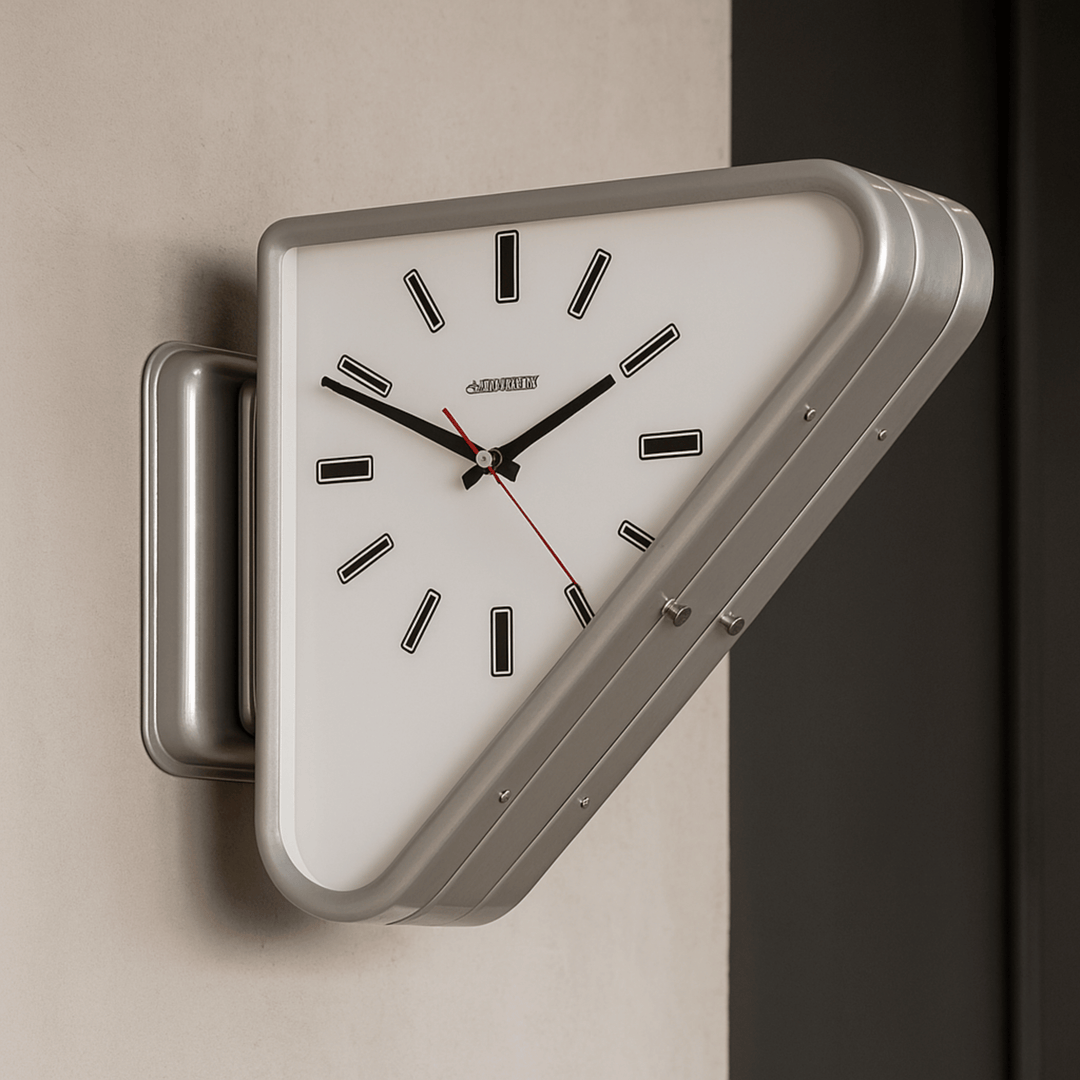 Sculptural Metal Wall Clock 0