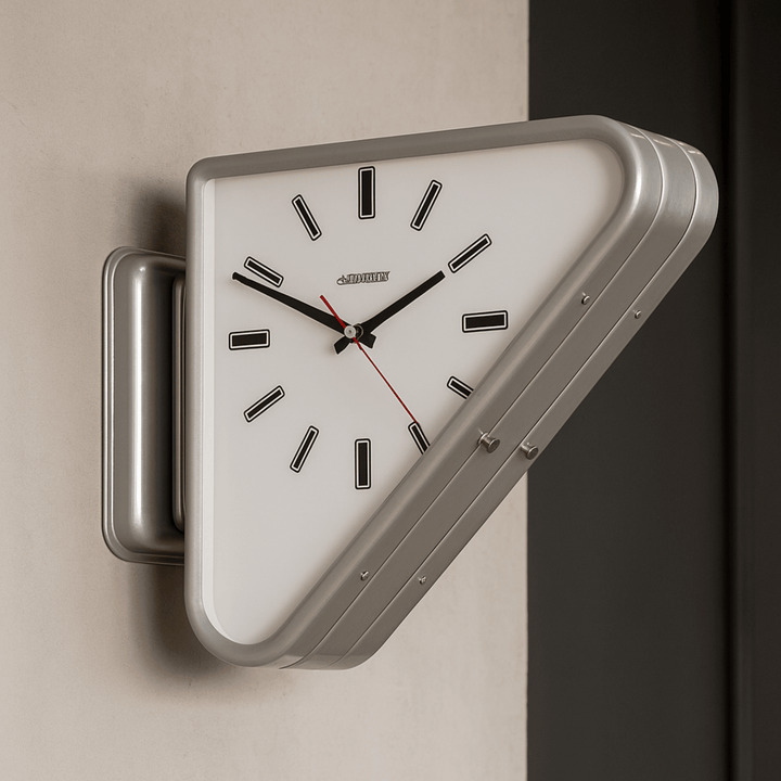 Sculptural Metal Wall Clock 0