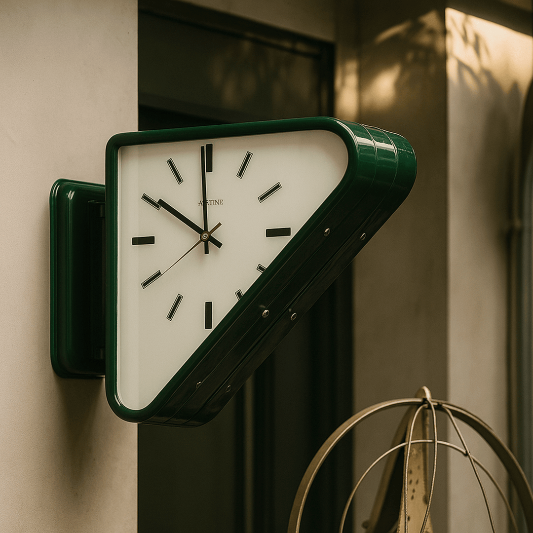 Sculptural Metal Wall Clock 1
